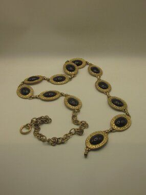 Gold & Black Chain Belt
